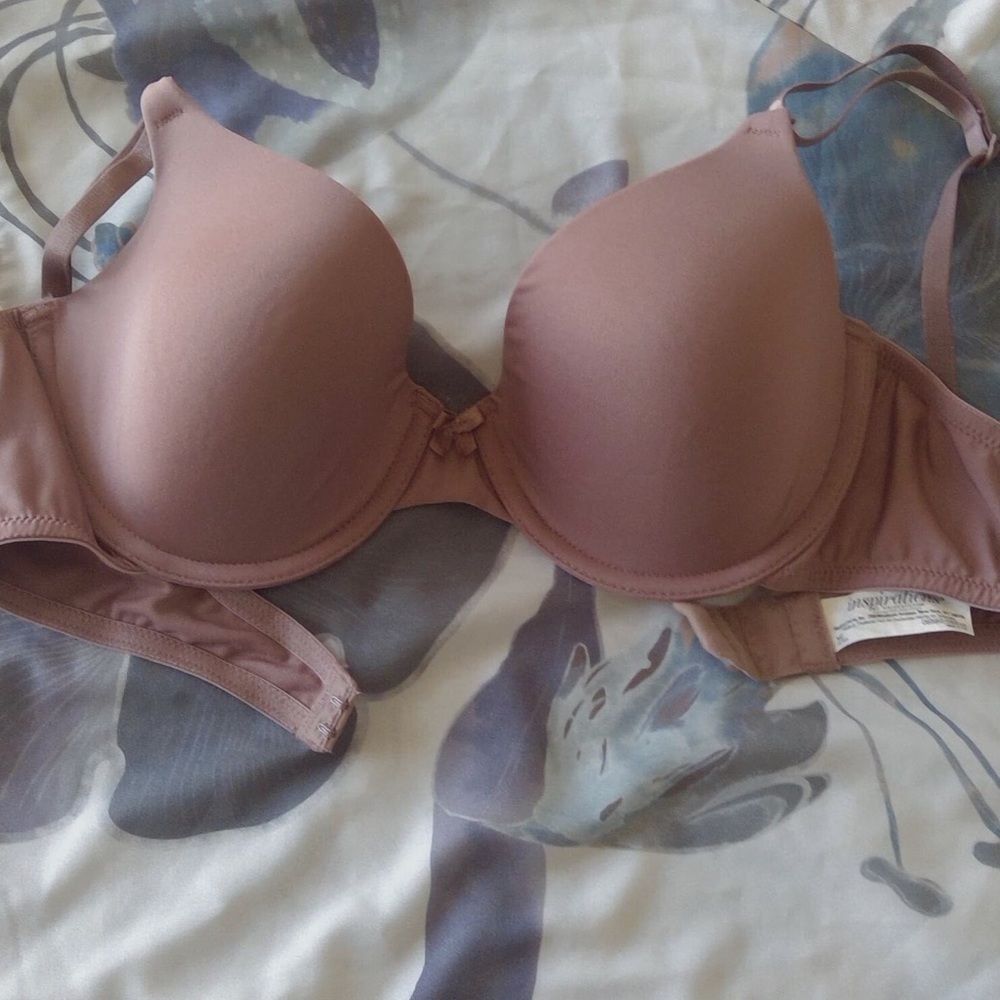 Dusty rose plunge bra